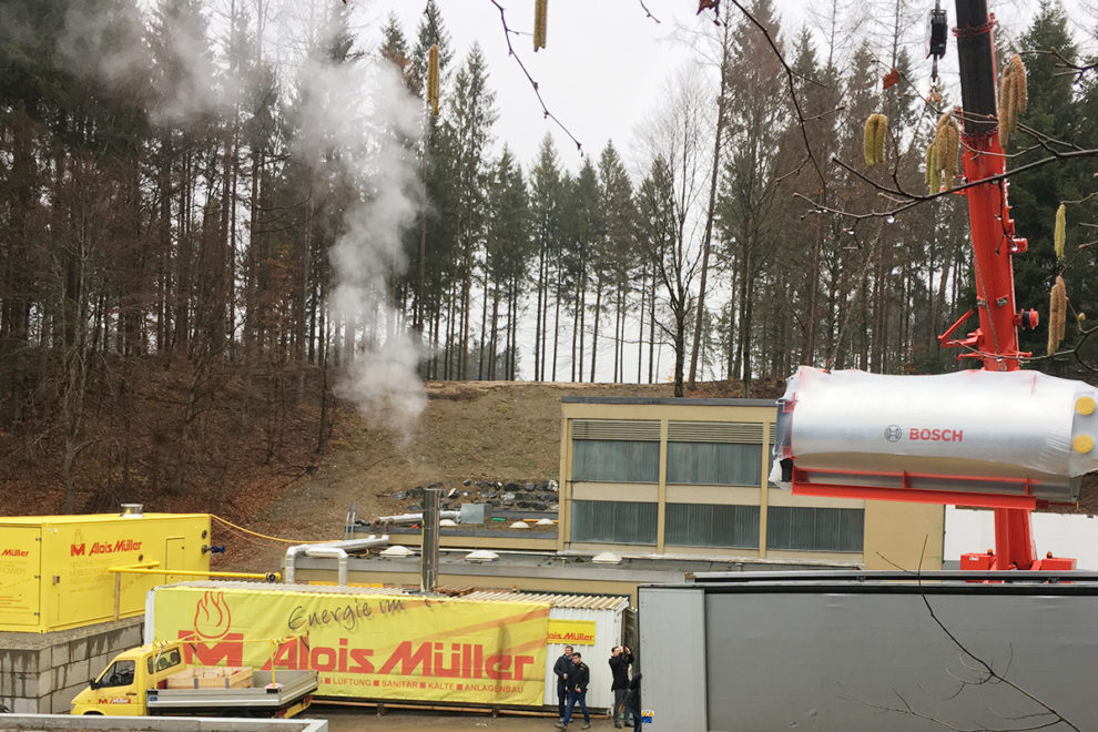 Central Park Allgäu Anlieferung Kessel