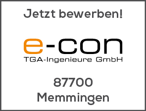 Stellenangebote e-con Ingeniuere GmbH Memmingen