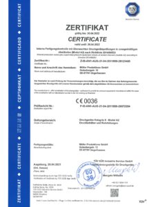 Zertifikat Druckgeräte