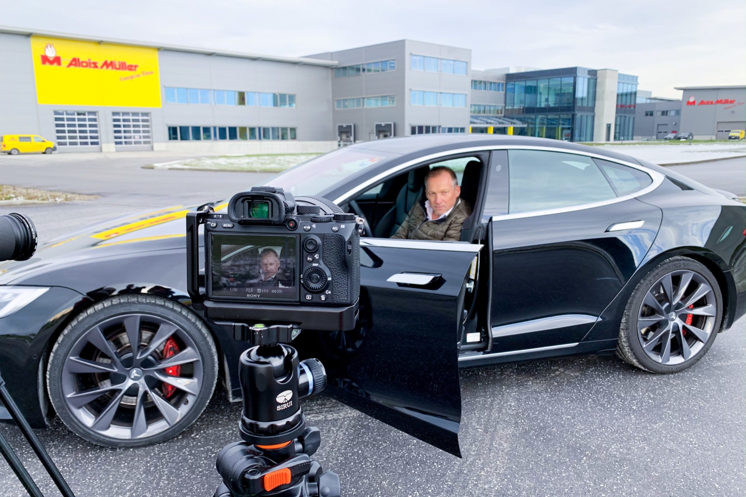 Tesla Videodreh, Alois Müller Tesla Videodreh, Alois Müller