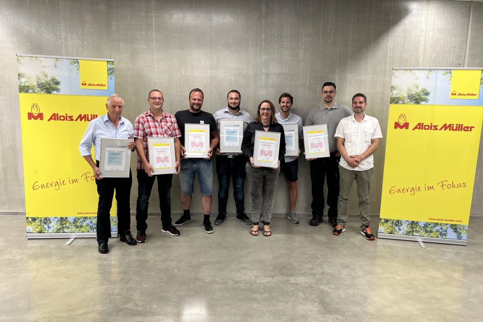 Jubilare 2022 der Alois-Müller-Gruppe
