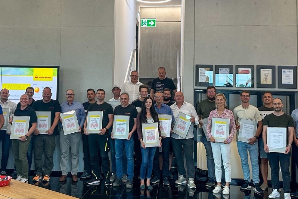 Jubilare der Alois-Müller-Gruppe.