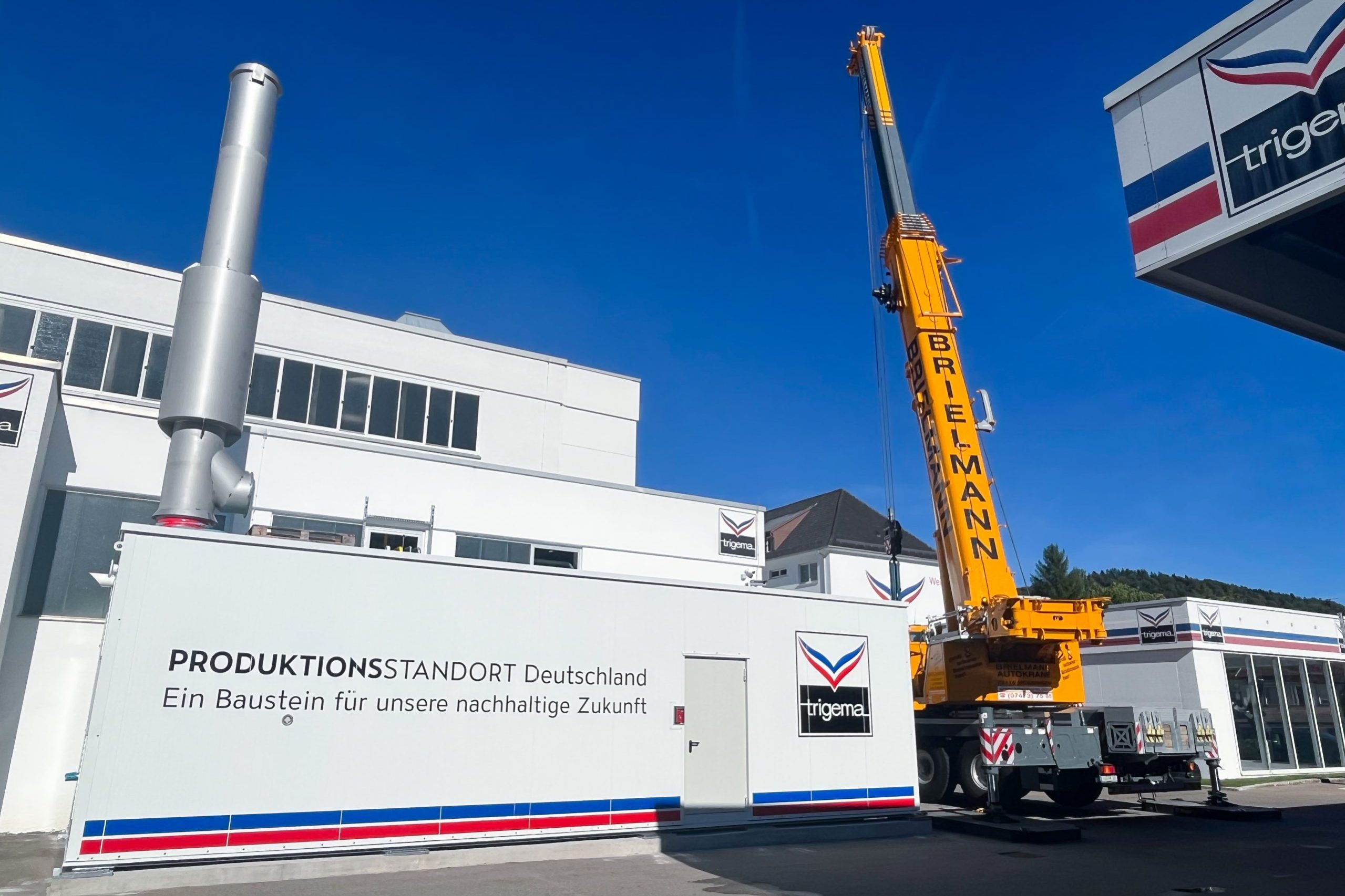 Mobile Dampfkesselanlage für TRIGEMA in Burladingen