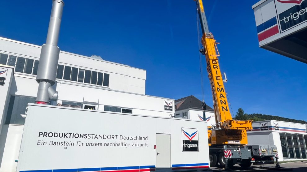 Mobile Dampfkesselanlage für TRIGEMA in Burladingen